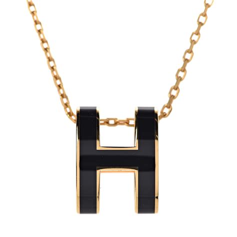 hermes pop h black|hermes pop h necklace price.